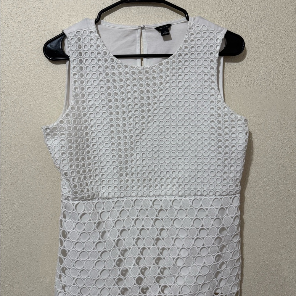 Ann Taylor S Elegant White Sleeveless
